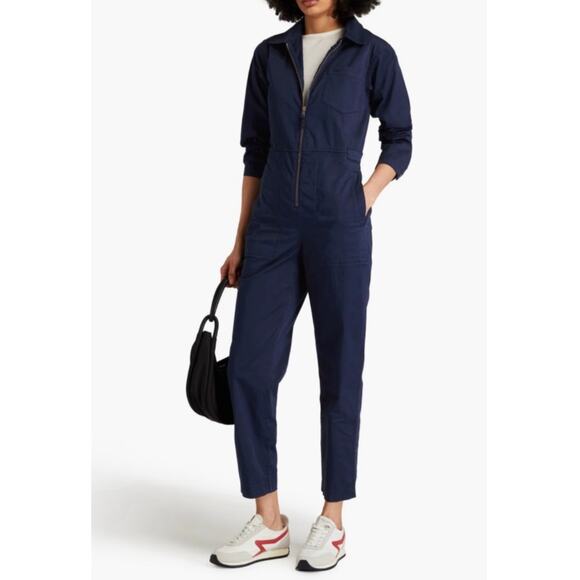 Alex Mill Pants - Alex Mill Standard Zip Front Utility Jumpsuit in Navy Blue Size XXL